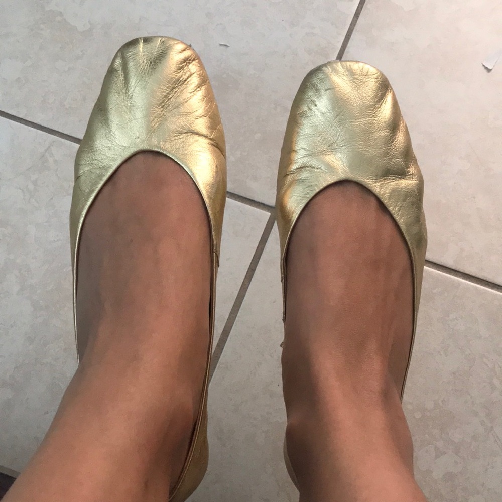 Top Shop Gold Flats